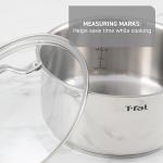 T-fal Stainless Steel Cookware Set 11 Piece Induction - Pots & Pans, Kitchen Cooking Set w/Fry Pans, Saucepans, Saute Pan, Dutch Oven, Steamer (Silver)