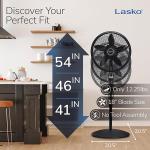 Lasko Oscillating Cyclone Pedestal Fan 1843 - Adjustable Height, Timer, Remote Control, 3 Speeds, for Bedroom, Living Room, Home Office, 18"