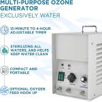 MP-3000 Ozone Generator Light-Duty Ozonator - For Water-use with Optional Oxygen Hookup, up to 3000 mg/hr, with Timer Function