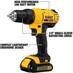 DEWALT 20V Max Cordless Drill/Driver Kit - 2 Batteries and Charger Included (DCD771C2)