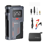 EAFC Electric Tire Pump with Light Jump Starter - Portable Car Inflator Pump Power Display Air Compressor for Car 150PSI