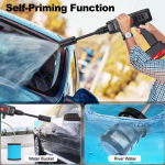 EAFC 21V 60Bar Wireless High Pressure Car Wash Water Spray Gun - Portable High Pressure Washer Foam Generator
