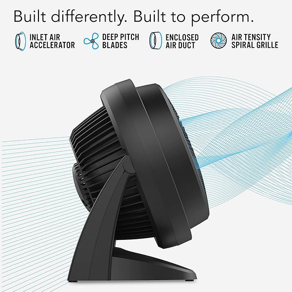 Vornado 630 Mid-Size Whole Room Air Circulator Fan - For Home, 3 Speeds, Adjustable Tilt, Removable Grill, 9 Inch (Black)
