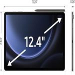 Samsung Galaxy Tab S9 FE+ Plus 12.4” Inches 128/256GB Android Tablet - Powerful Processor, S Pen, 8MP Camera, Lightweight Durable Design, Expandable Storage, US Version (2023)