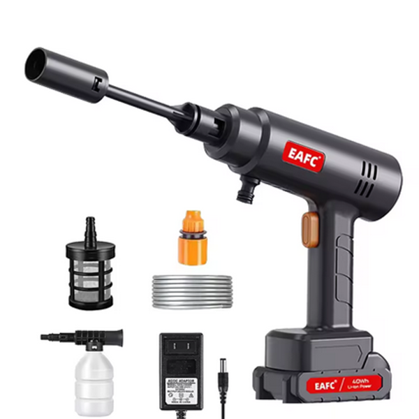 EAFC 21V 60Bar Wireless High Pressure Car Wash Water Spray Gun - Portable High Pressure Washer Foam Generator