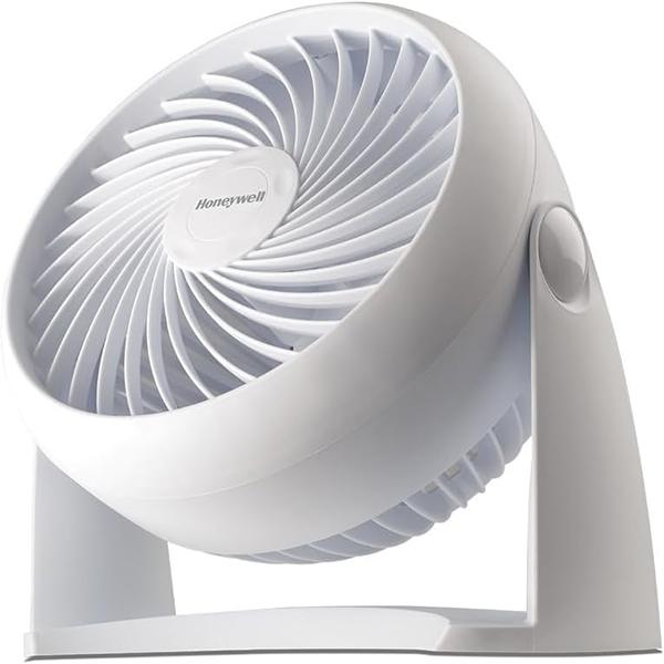 Honeywell HT-904 TurboForce Tabletop Air Circulator Fan - Small, Quiet Personal Fan for Home or Office, 3 Speeds & 90 Degree Pivoting Head (White)