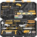 DEKOPRO 228 Piece Socket Wrench Auto Repair Tool Combination Package - Mixed Tool Set, Hand Tool Kit with Plastic Toolbox Storage Case