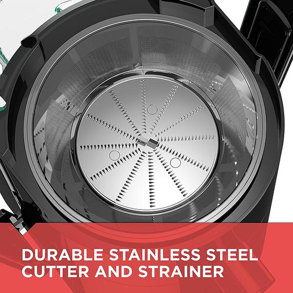 BLACK+DECKER 400-Watt Fruit & Vegetable Juice Extractor (JE2400BD) - Black