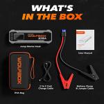 WOLFBOX 3000A Jump Starter - 12V Car Battery Jump Starter, 65W Quick Charge(Adapter Not Included) 16000mAh for 8L Gas 6L Diesel Engine