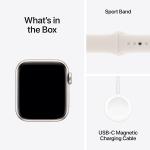 Apple Watch SE (2nd Gen) [GPS 40mm] Smartwatch - with Starlight Aluminum Case with Starlight Sport Band, Fitness & Sleep Trackers (Small/Medium)