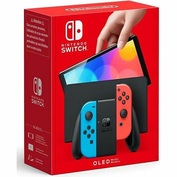 Nintendo Switch - OLED Model w/ Neon Red & Neon Blue Joy-Con