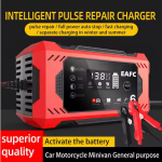 EAFC Car Battery Charger 12V 6A - Intelligent Fast Charging Pulse Full Auto-Stop Dual-Mode