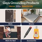 GAYA Grounding Mat For Bed - For Sleeping Improvement, Muscle Relaxation, Earthing Pad For Feet, Mats For Desk, & Earth Pads For Bedding