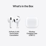 Apple AirPods 4 Wireless Earbuds - Bluetooth Headphones, with Active Noise Cancellation, Adaptive Audio, Transparency Mode, Personalized Spatial Audio, USB-C Charging Case (White)
