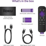 Roku Express - HD Roku Streaming Device with Standard Remote (no TV controls), Free & Live TV