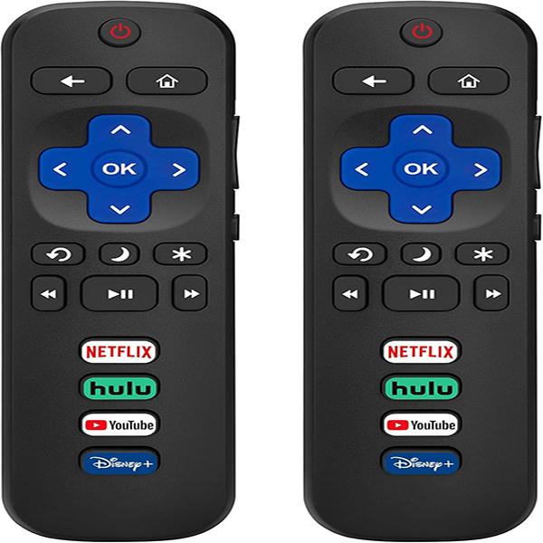 Replacement Remote Control Roku TV (Pack of 2) - Compatible for TCL Roku/Hisense Roku/Onn Roku/Philips Roku Smart TVs (Not for Roku Stick and Box)
