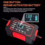 EAFC Car Battery Charger 12V 6A Touch Screen - Fast Power Charging Wet Dry Lead Acid Digital LCD Display