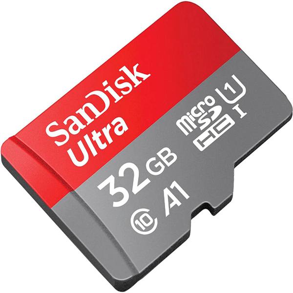 SanDisk 32GB Ultra microSDHC UHS-I Memory Card with Adapter - 120MB/s, C10, U1, Full HD, A1, Micro SD Card - SDSQUA4-032G-GN6MA