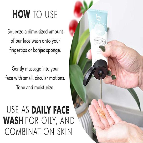 Beauty by Earth Clean Face Wash - USA Made with Organic & Natural Ingredients, Non-Toxic Facial Cleanser (5 Case )