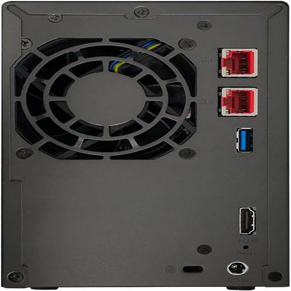 Asustor Lockerstor 2 Gen2 AS6702T Network Attached Storage - 2 Bay NAS, Quad-Core 2.0 GHz CPU, 4x M.2 NVMe slots (PCIe 3.0), Dual 2.5GbE, 4GB DDR4 RAM (10TB)