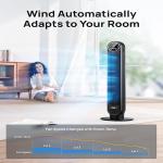 Dreo Tower Fan - 28dB Quiet Floor Fan, 90° Oscillating for Indoors with 4 Speeds, Black (DR-HTF007)