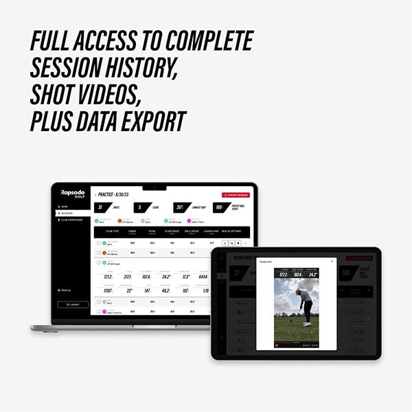 Rapsodo MLM2PRO Golf Launch Monitor - Simulators for Home & Training, Mobile Launch Monitor for Golf Swing Analysis, Measures Spin Rate & Axis, Tracker & Swing Analyzer