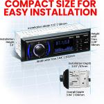 OSS Audio Systems 616UAB Car Stereo with Bluetooth - Single DIN, MP3, USB, Aux-in, AM/FM, No CD DVD Player