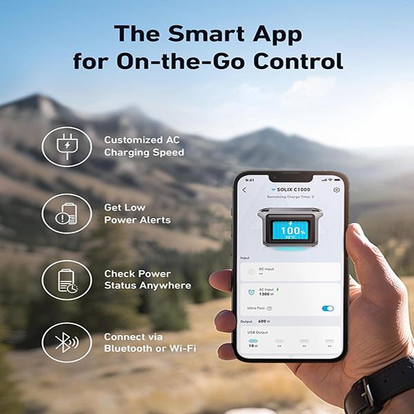 Anker SOLIX C1000 Portable Power Station, 1800W (Peak 2400W) - Full Charge in 58 Min, 1056wh LiFePO4 Battery for Home Backup