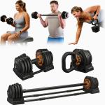 Lifepro 3-in-1 Weight Lifting System - 2 To 43 Lbs Kettlebel