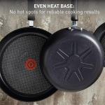 T-fal Ultimate Hard Anodized Nonstick Cookware Set 17 Piece - Oven Broiler Safe 400F, Kitchen Cooking Set w/Fry Pans, Saucepans, Saute Pan, Griddle, Pots & Pans, Dishwasher Safe (Black)