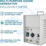 MP-1000 Ozone Generator Light-Duty Sanitation Ozonator - For Water-use with optional oxygen Hook-up, up to 1000 mg/hr