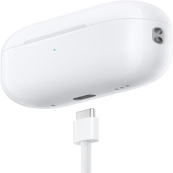 Apple AirPods Pro 2nd Generation with Wireless MagSafe Charging Case (USB-C) - with Apple 1 Year Limited Warranty (White)