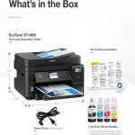 Epson EcoTank ET-4850 Wireless All-in-One Cartridge-Free Supertank Printer - with Scanner, Copier, Fax, ADF and Ethernet – Black