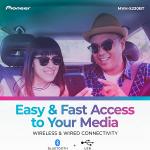 Pioneer MVH-S230BT Bluetooth Car Stereo with USB Inputs - Smartphone Connectivity, Hands-Free Calling