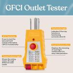 GAYA Grounding Outlet Tester Earthing for Grounding Products - Electric Outlet Testing Plug in, GFCI Test, Receptacle & Plug Testers, Circuit, Socket Power Check