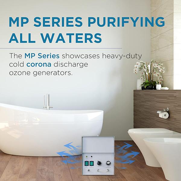 MP-5000 Ozone Generator Light-Duty Ozonator - For Water-use with Optional Oxygen Hookup, up to 5000 mg/hr, with Timer Function