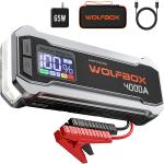WOLFBOX 4000A Jump Starter - 12V Car Battery Jump Starter with 65W Quick Charger, LED Display, 24000mAh