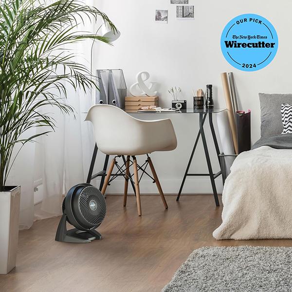 Vornado 630 Mid-Size Whole Room Air Circulator Fan - For Home, 3 Speeds, Adjustable Tilt, Removable Grill, 9 Inch (Black)