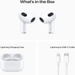 Apple AirPods (3rd Generation) Wireless Ear Buds - Bluetooth Headphones, Lightning Charging, Case Included, 30 Hours of Battery Life (White)