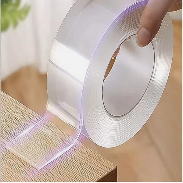 Ultra-strong Double Sided Adhesive Tape -Indoor/Outdoor Household Nano Tape for Securing Picture Frames, Home Appliance, Home Improvement, Reusable Without Leaving Adhesive Marks