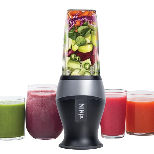 Ninja QB3001SS Fit Compact Personal Blender - Portable Blender for Smoothies, Shakes, Food Prep, & Frozen Blending, 700-Watt Base, 16-oz. (Black)