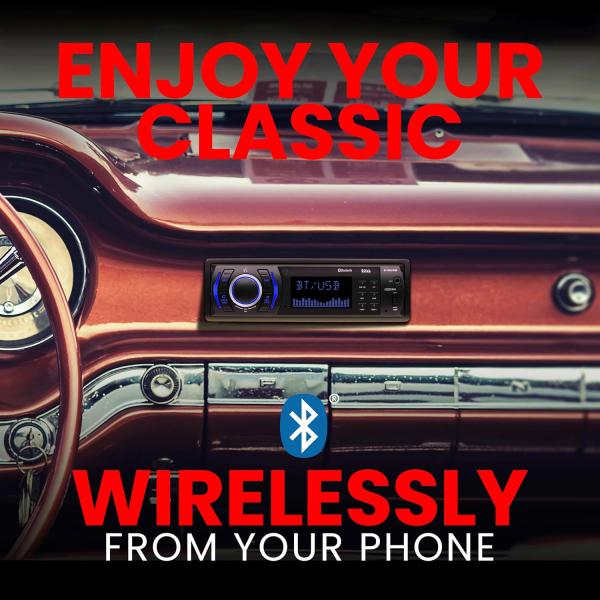 OSS Audio Systems 616UAB Car Stereo with Bluetooth - Single DIN, MP3, USB, Aux-in, AM/FM, No CD DVD Player