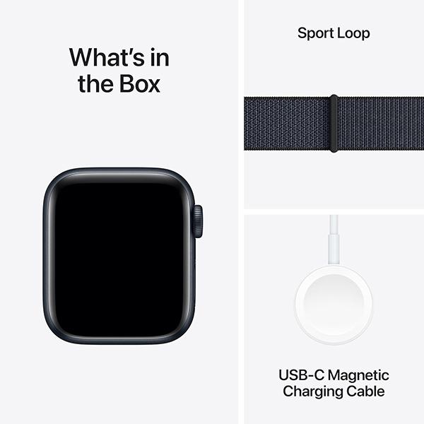 Apple Watch SE (2nd Gen) [GPS 40mm] Smartwatch - with Midnight Aluminum Case with Ink Sport Loop, Fitness & Sleep Trackers (Small/Medium)