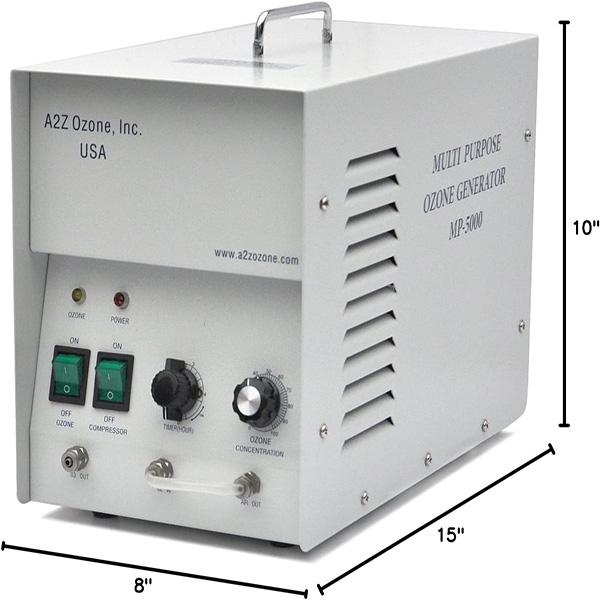 MP-5000 Ozone Generator Light-Duty Ozonator - For Water-use with Optional Oxygen Hookup, up to 5000 mg/hr, with Timer Function