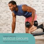 LifePro Adjustable Dumbbell Set – 5–25 lb Pair